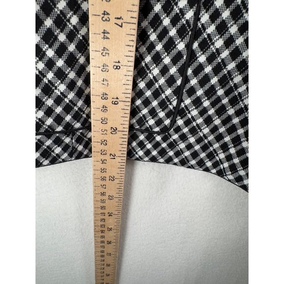 Spanx ponte black white plaid blazer jacket preppy money office sz M - Picture 5 of 6
